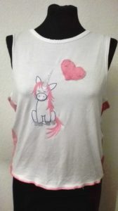 doubleyou creation, t-shist upcycling, licorne brodee